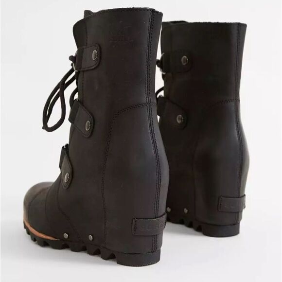 Sorel Joan of Arctic Wedge Shearling Boot in Black Size 7 - Picture 5 of 15